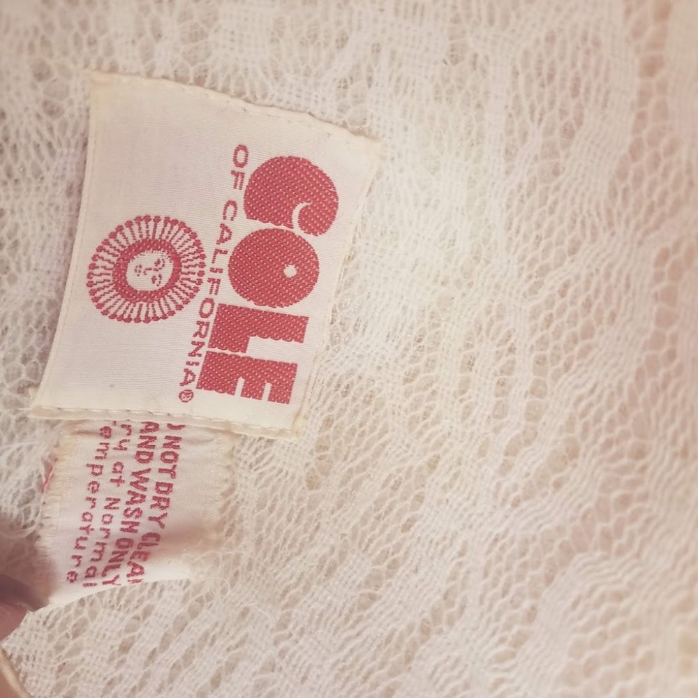 Cole of California One Piece Cream Swimsuit SZ LG - Picture 3 of 4